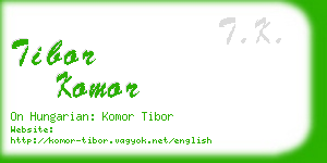 tibor komor business card